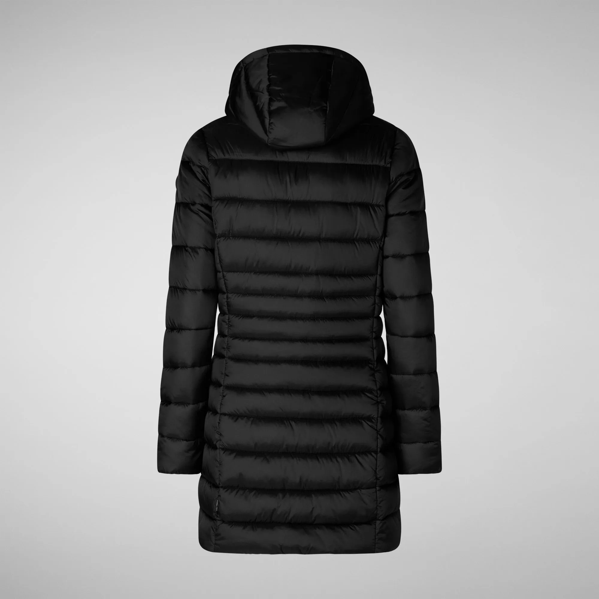 Women's Hooded Animal free Puffer Coat Reese in Black