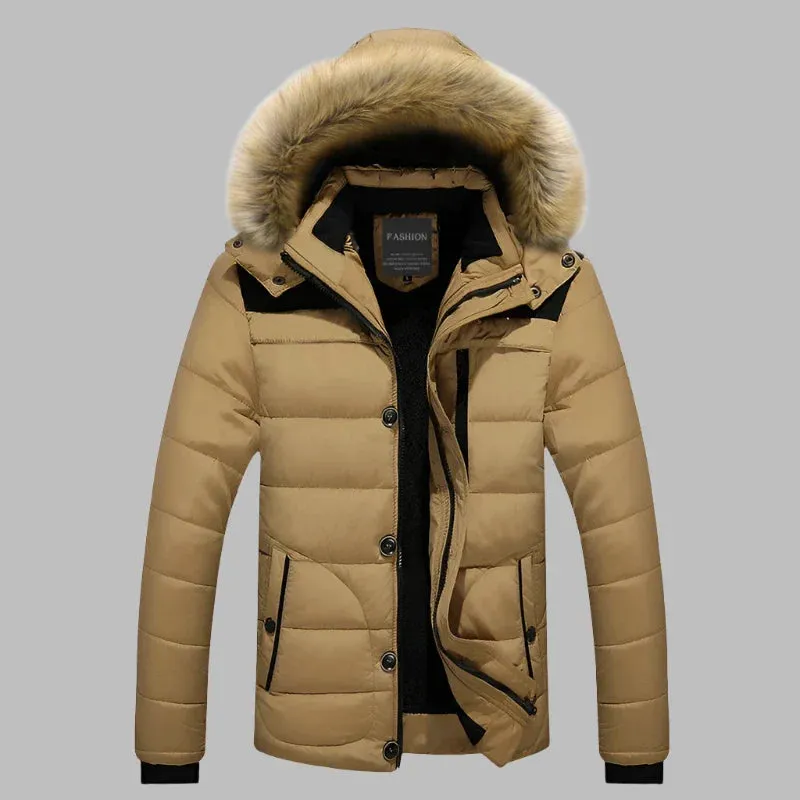Xite Nordic Parka | Langer wasserdichter Parka-Wintermantel für Herren mit Fellkragen und Fleecefutter