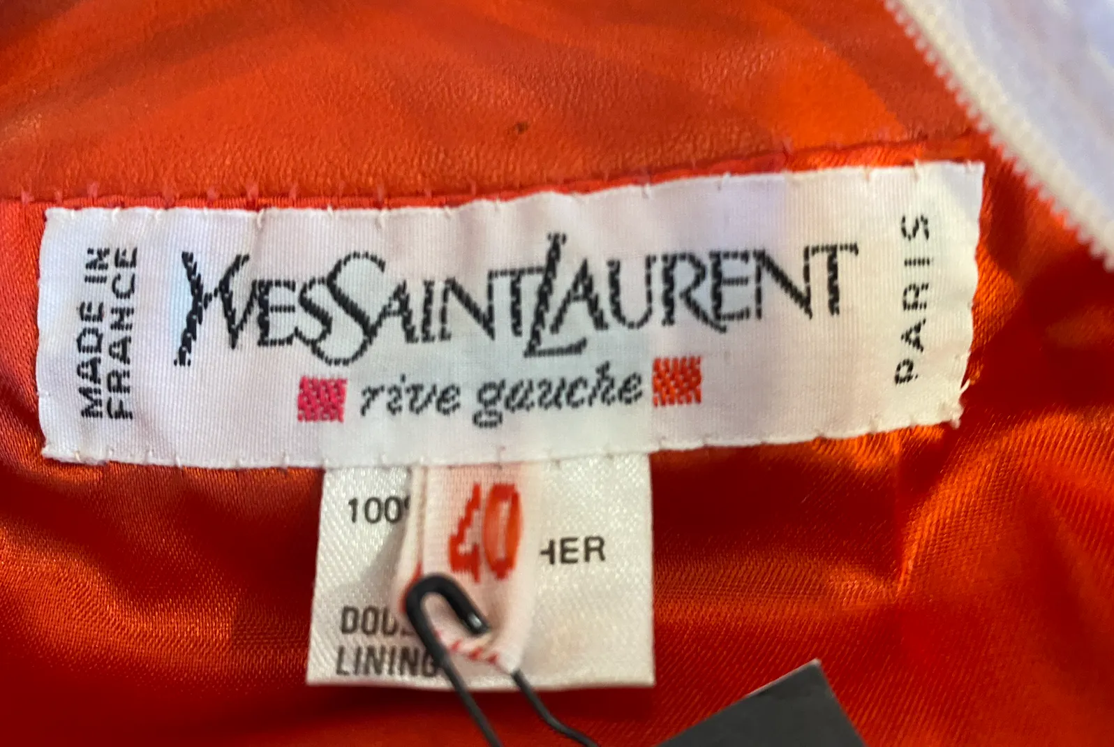 Yves Saint Laurent 1990 Glass Bead Leather Cropped Jacket